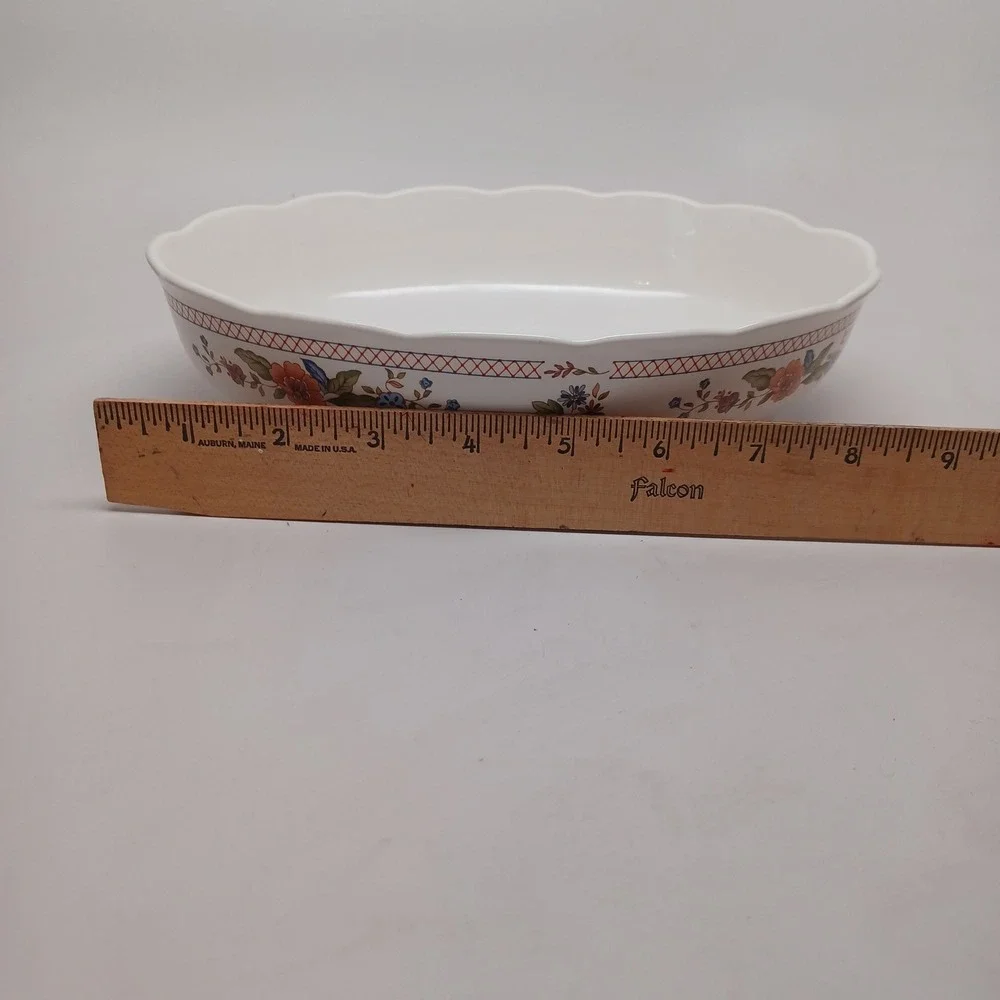 Lenox‎ Lantana Wind Chimes Oval Vegetable Serving Bowl Scalloped Fine China USA